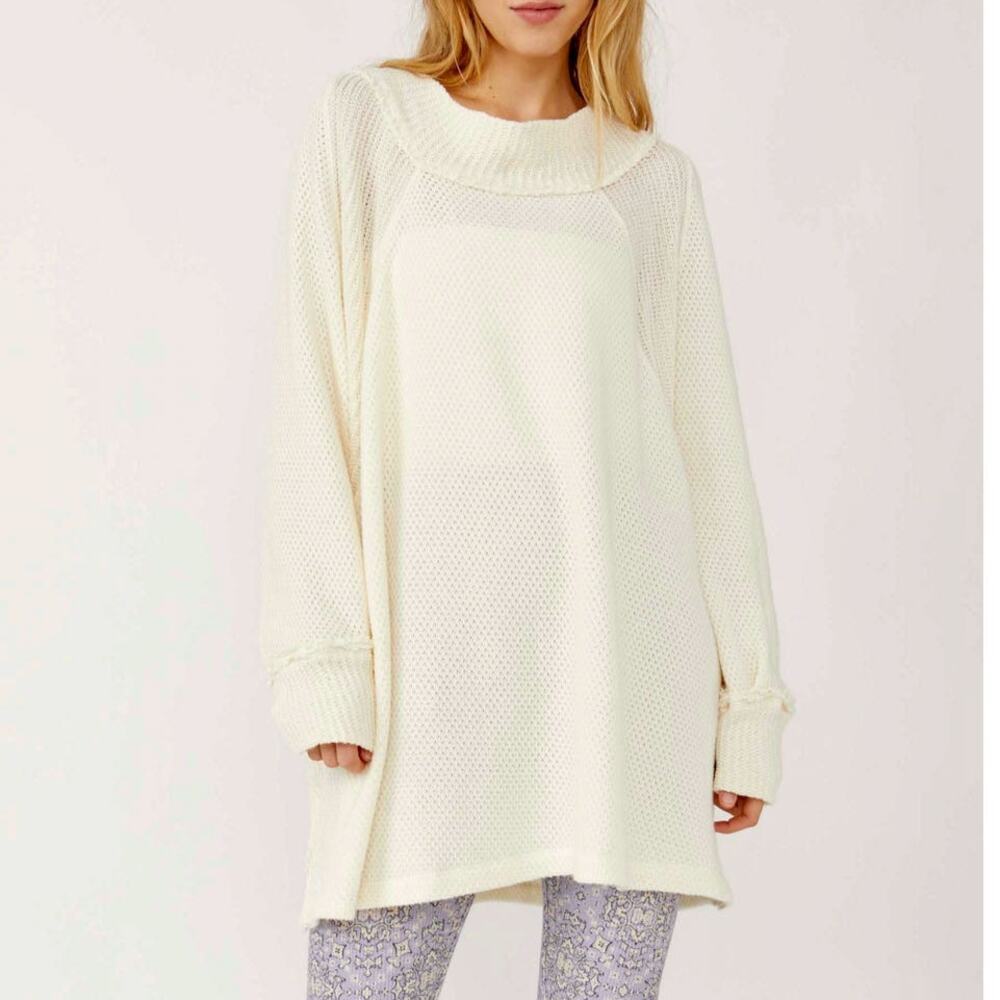 We The Free People Size Small She’s A Keeper Thermal Mock Neck Knit Pullover